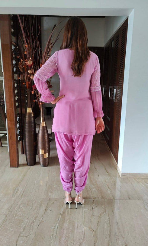 Lavender Pink Purple Chikan Set